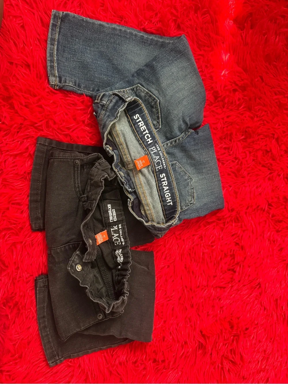 The Children's Place Straight Jeans Duo - Blue and Black
